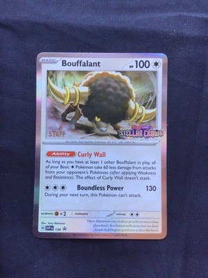 Pokemon: Stellar Crown Staff Prerelease Promo: Bouffalant 136