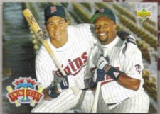 KIRBY PUCKETT 1993 Upper Deck #50 w/ Hrbek. TWINS
