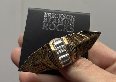 Erickson Beamon Rocks antique inspired baguette-cut crystal geometric Style Ring