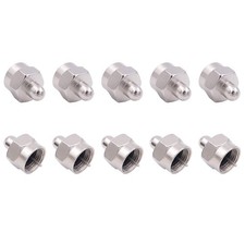 Coax Cap Cover, 10-Pack 75 Ohm Terminal, F Type Male Jack Plug Silver