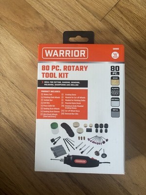Warrior 80 Pc Rotary Tool Kit Corded Electric 120V 16000RPM Model 58999