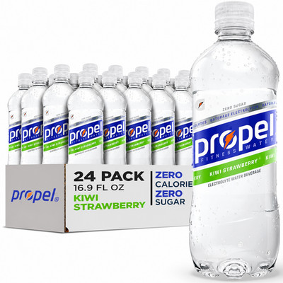Propel Kiwi Strawberry Electrolyte Water 16.9oz Bottles 24 Pack Zero Sugar