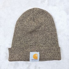 Carhartt Beanie Hat Mens Brown Cuffed Knit Workwear Winter Warm OSFA Acrylic