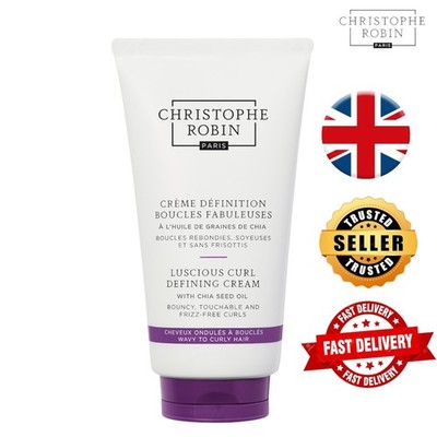 Christophe Robin 150ml Curl Defining Cream - Chiasamenöl, Anti-Frizz, feuchtigkeitsspendend