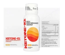 Ketone-IQ Energy Shots – Peach, 6 Pack (2 fl oz Each), Exp 11/2025