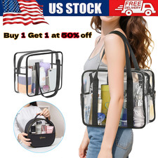 Clear PVC Shoulder Bag Transparent Stadium Sling Crossbody Tote Bag