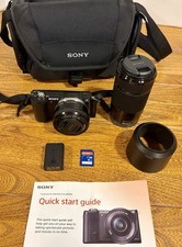 Sony Alpha a5000 Digital Mirrorless Camera w/ 16-50mm  55-210mm Lens - A 