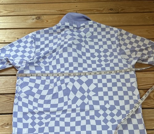 Bad Birdie NWT $78 Men’s Patterned Polo Shirt Size XL Lavender G1 - Picture 7 of 8