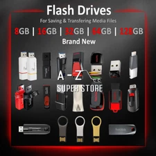 Memory Flash Drive 8 16 32 64 128 GB Thumb Stick Fast Ultra lot USB 2 / 3.1 NEW