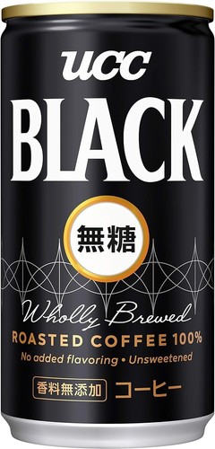 UCC Black Unsweetened Coffee Canned Coffee 185ml x6 Bottles From Japan
