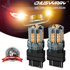 For Dodge Ram 2500 1994-2013 3157 LED Front Turn Signal Bulb Amber Yellow