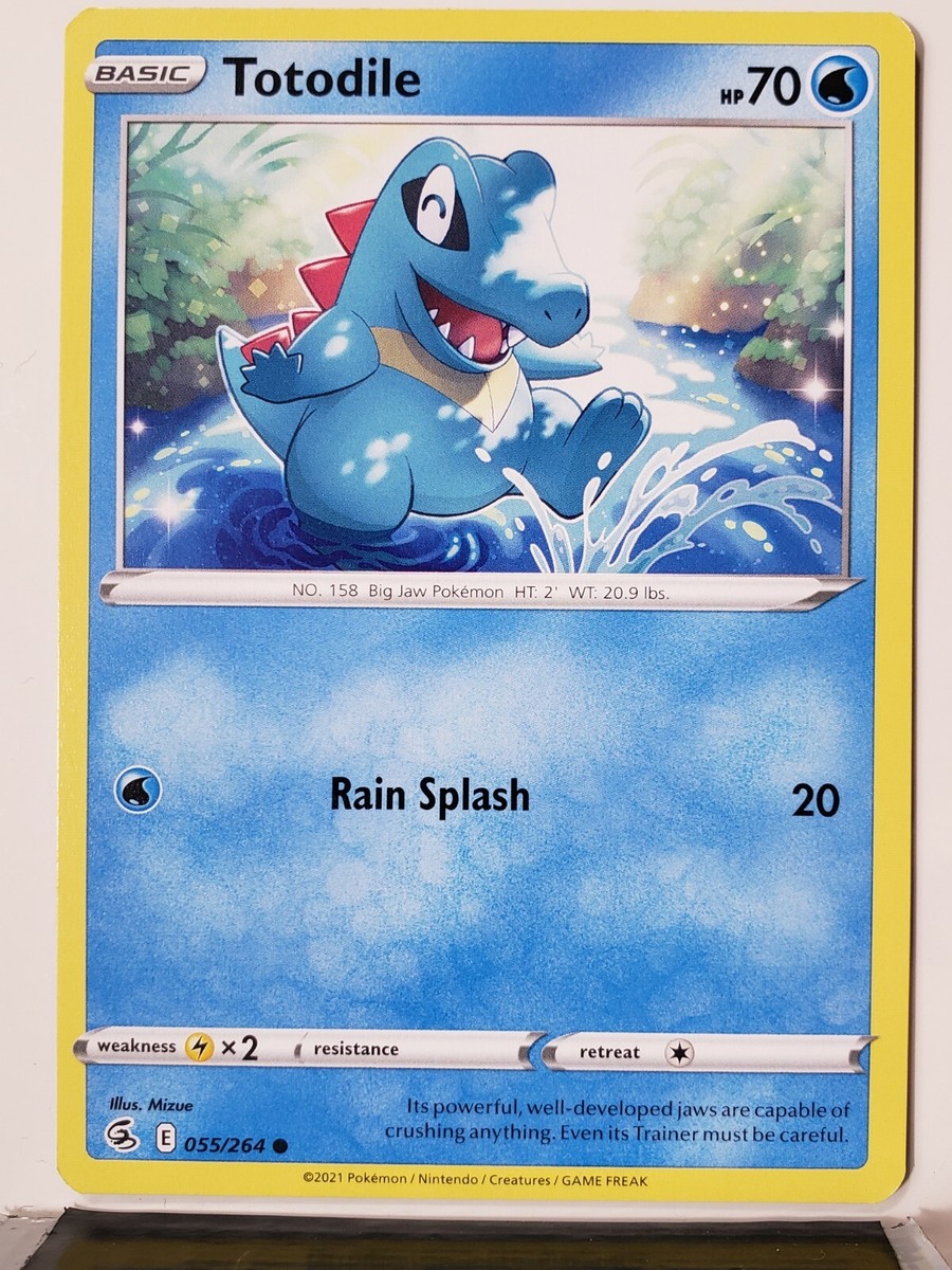 Totodile 055/264 - NM / M - Fusion Strike Pokemon Card $2 Flat Shipping Totodile 055/264 - NM / M - Fusion Strike Pokemon Card $2 Flat Shipping