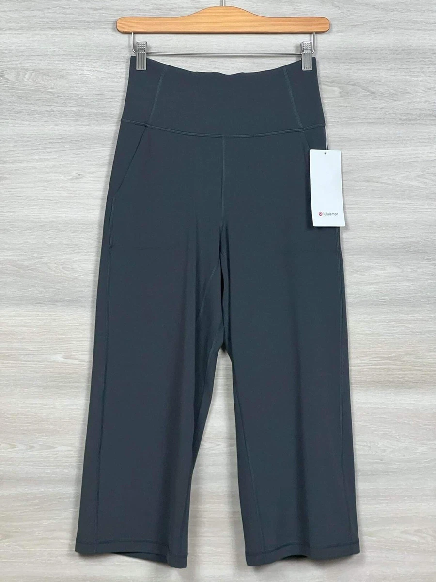 Lululemon Align Wide Leg Super-High-Rise Crop 23 Size 6 Graphite Grey  76820