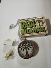 Old Transistor 4" Round Radio Medallion 1971 Realistic Am In Box Keep It Green