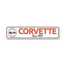 Corvette Year Metal Sign Corvette Year Metal Sign