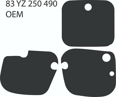 1983 YZ 125/250/490CC Tank Decals