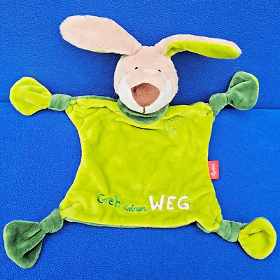 SIGIKID HASE SCHMUSETUCH GEH DEINEN WEG KUSCHELTUCH 41815 COMFORTER RABBIT GRÜN