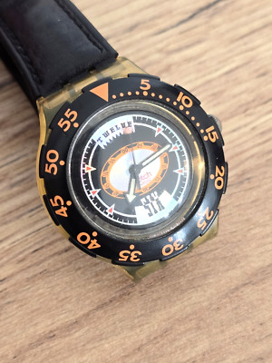 Vintage Swatch Uhr Scuba 200 SDK110 Tech Diving 1992 Funktionfähig