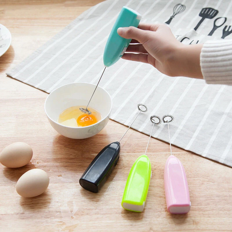 Milk Frother Coffee Cappuccino Creamer Beater Egg Whisk Mixer Frothy Blend Whisk