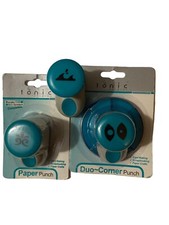 Paper Punch Lot Of 3 Iconic Studios 2 New 1 Not Decorative Borders Hole Rounder