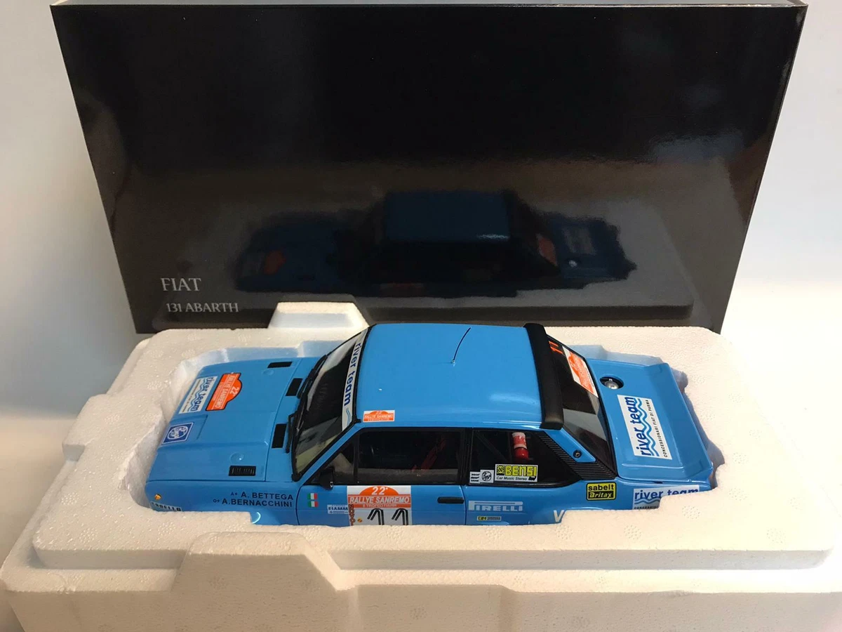 Kyosho: A Boxed Kyosho, 1:18 Scale, Diecast Vehicle, Fiat 131 Abarth Olio Fiat 1977 Rally Portugal Winner Item No 08372b Original Bo