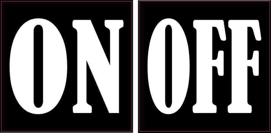 3in x 3in On Off Stickers Car Truck Vehicle Bumper Decal | eBay