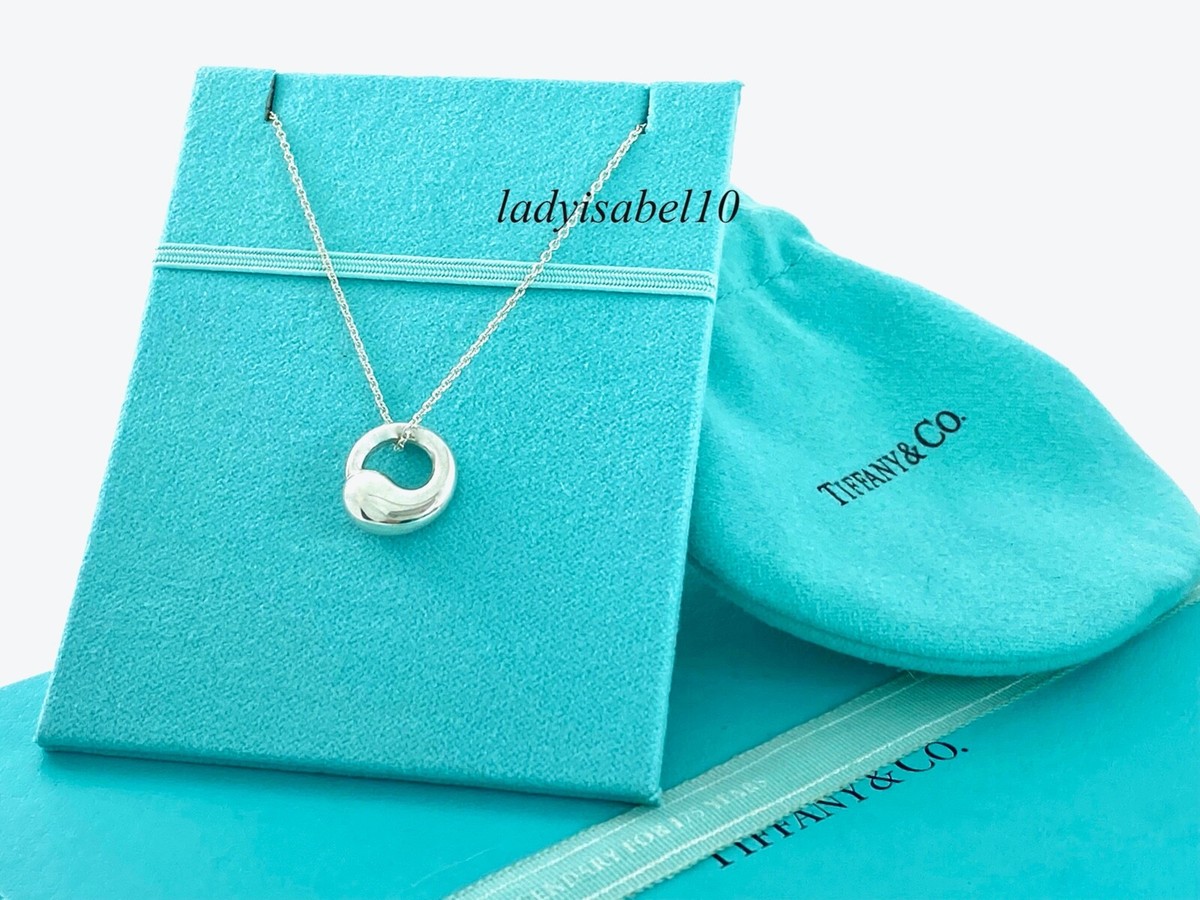 Tiffany Elsa Peretti Eternal Circle Pendant Silver 16