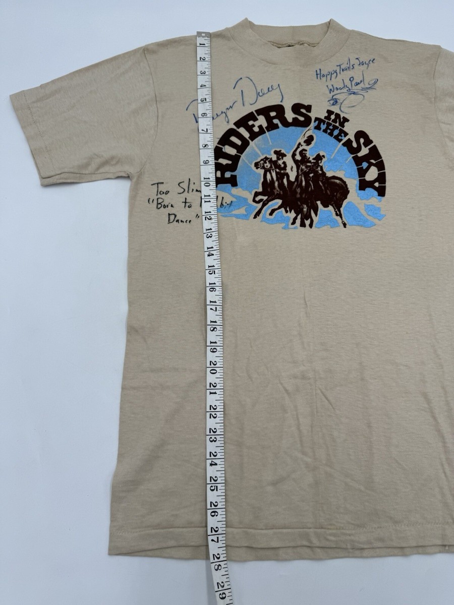 VTG Riders in the Sky Autographed Concert T-Shirt Adult M Woody