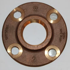 Smith Cooper 16TH1020 - Class 150 2" Brass 4-Hole Companion Flange - Lead Free