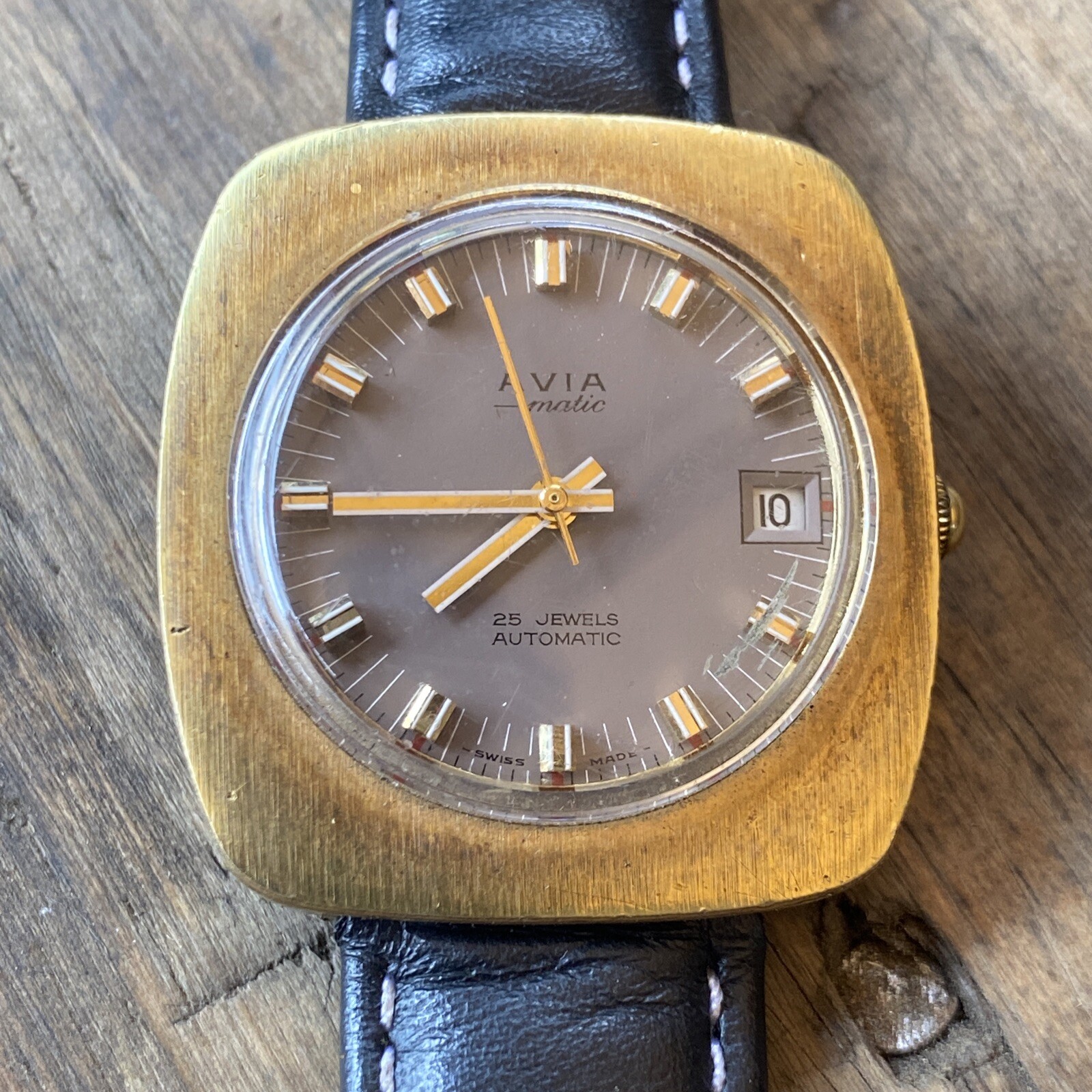 Avia Matic Date Window Automatic Winding Vintage … - image 8