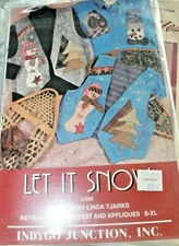 Let it Snow Vest Pattern for Denim Vest and Appliques from Indygo Junction S-XL