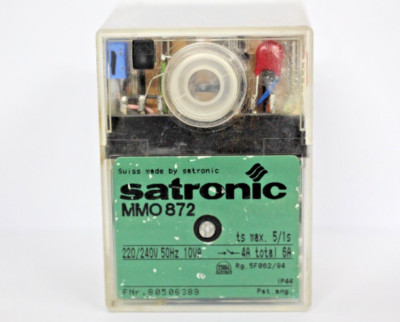 SATRONIC MMO 872 RELAY ELECTRONIC CONTROL UNIT IGNITION BOILER 220/240v 50Hz