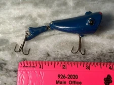 Vintage Brooks 3.5" Jointed Blue Frog Fishing Lure