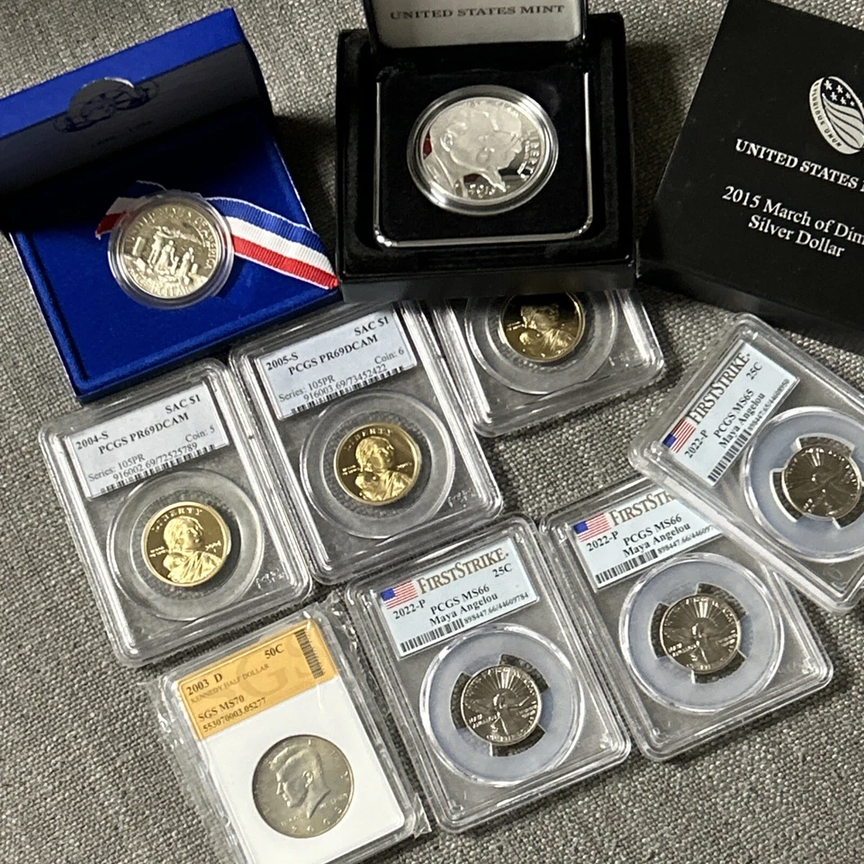 ESTATESALE US GRADED ▶PCGS NGC ANACS ICG USMINT SGS: 3 SLABS WHOLE SALE 1 SILVER - Image 2 of 4