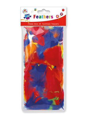 Verschiedene Federn leuchtende Farben Kinder erstellen Kunsthandwerk Scrapbooking Alter 3+