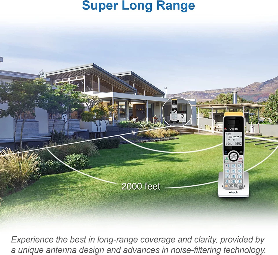 VTech 3 Handset Answering System w Connect to Cell, Smart Call Block & Caller ID - Image 4 of 4