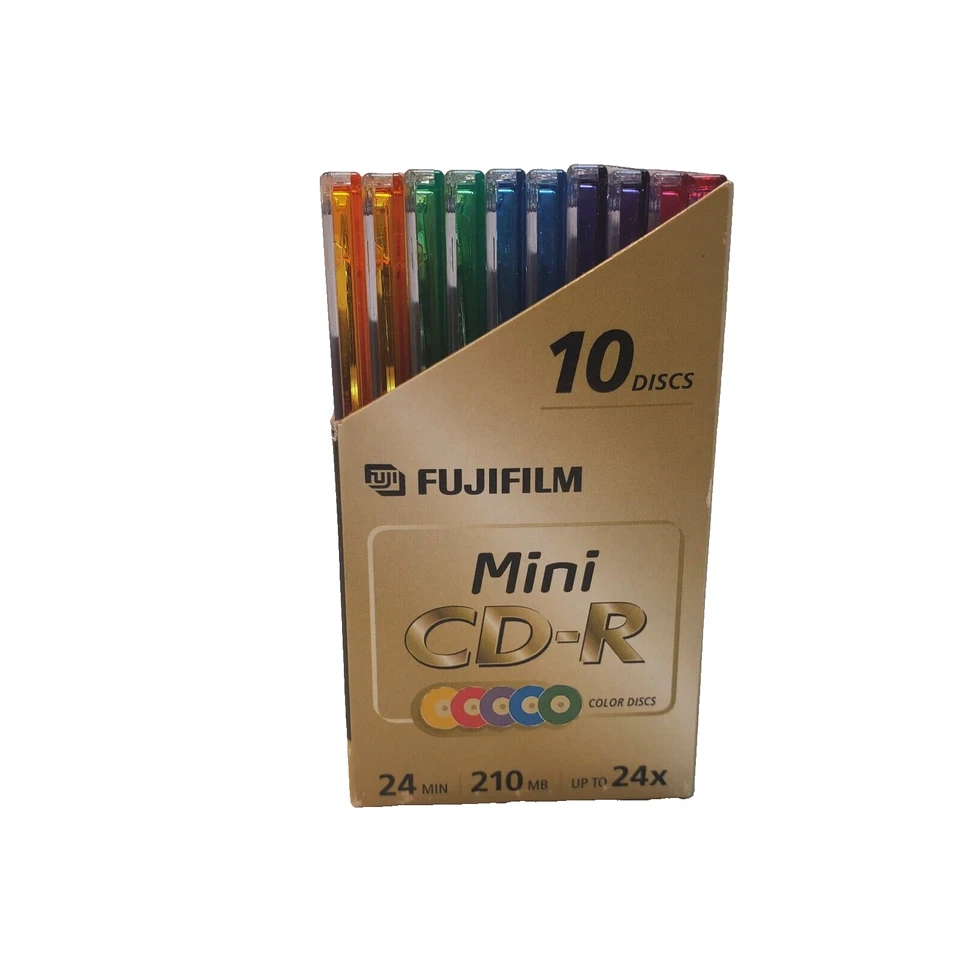 Fujifilm Mini CD-R Discs 24 Minutes 210 MB 24X Color Discs 10 - Image 2 of 4