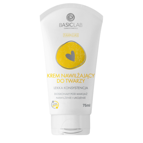 BasicLab Moisturizing Face Cream Light Consistency Skin Care Soft Smooth 75ml