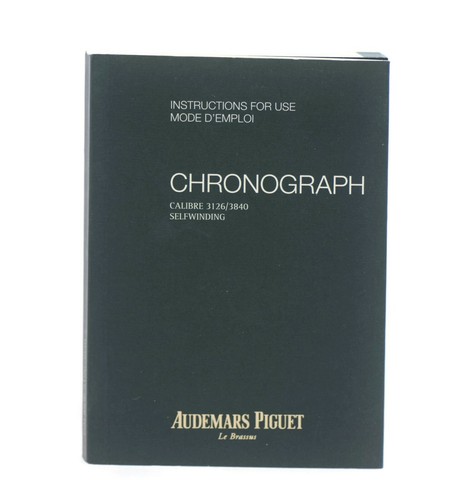 Audemars Piguet Chronograph CAL 3126/3840 Booklet Manual