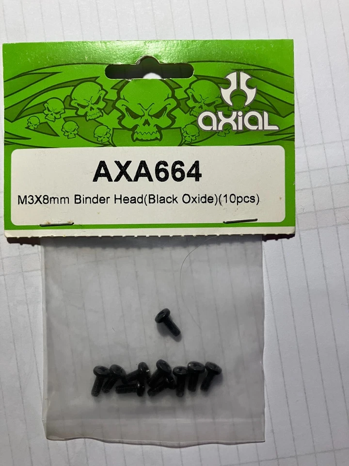 Axial AX10 hardware AXA1632 3x20 Turnbuckle, AXA464 3x8 Flat Head & AXA664 - Image 3 of 4