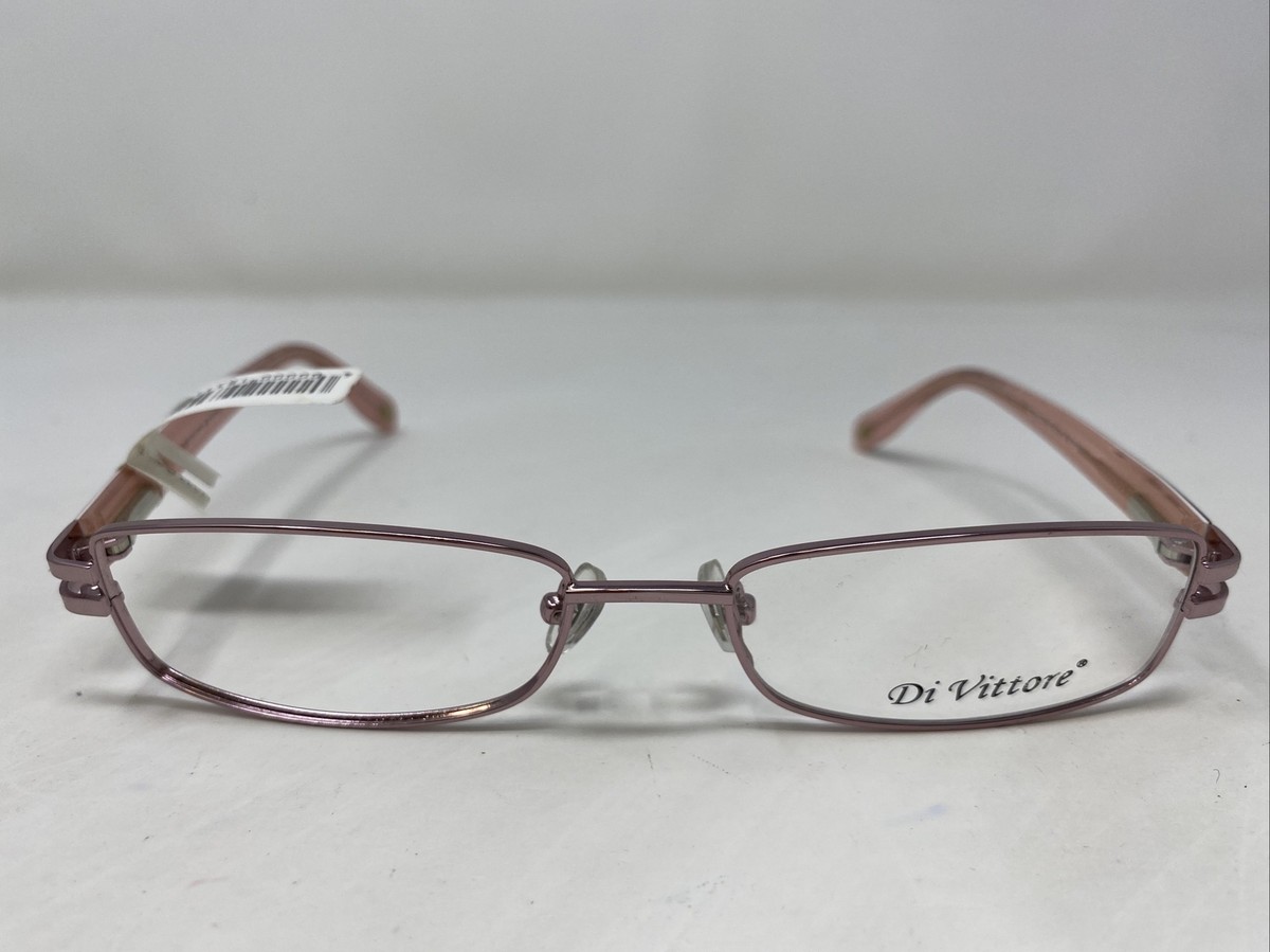  メガネフレーム 53□17 135 Di Vittore DV-1022 PINK 53-17-135 Metal Full Rim Eyeglasses Frame