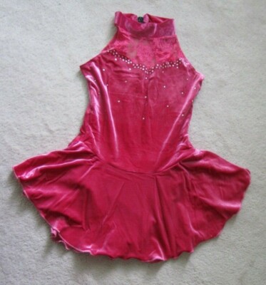 hot pink ice skating dress Pink & Black Skating Dress