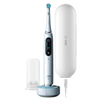 Oral-B iO Series 10 Elektrische Zahnbürste stardust white, 7 Putzprogramme