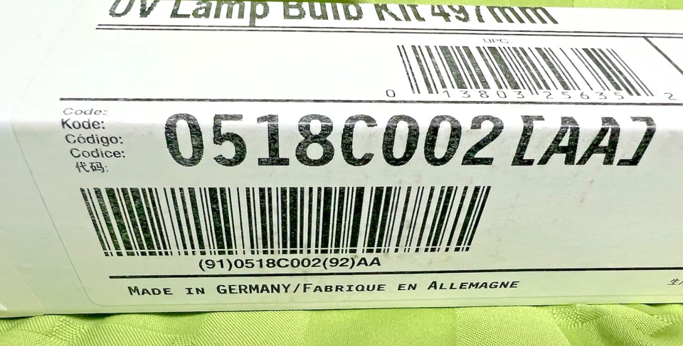 GENUINE Canon Oce UV Curing Lamp BULB KIT 497mm Part 3010117473 , 0518C002(AA) - Image 4 of 4