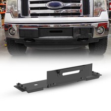 Winch Mount Plate For 2009-2014 Ford F-150 Wlicence Plate Bracket Black Steel Winch Mount Plate For 2009-2014 Ford F-150 Wlicence Plate Bracket Black Steel