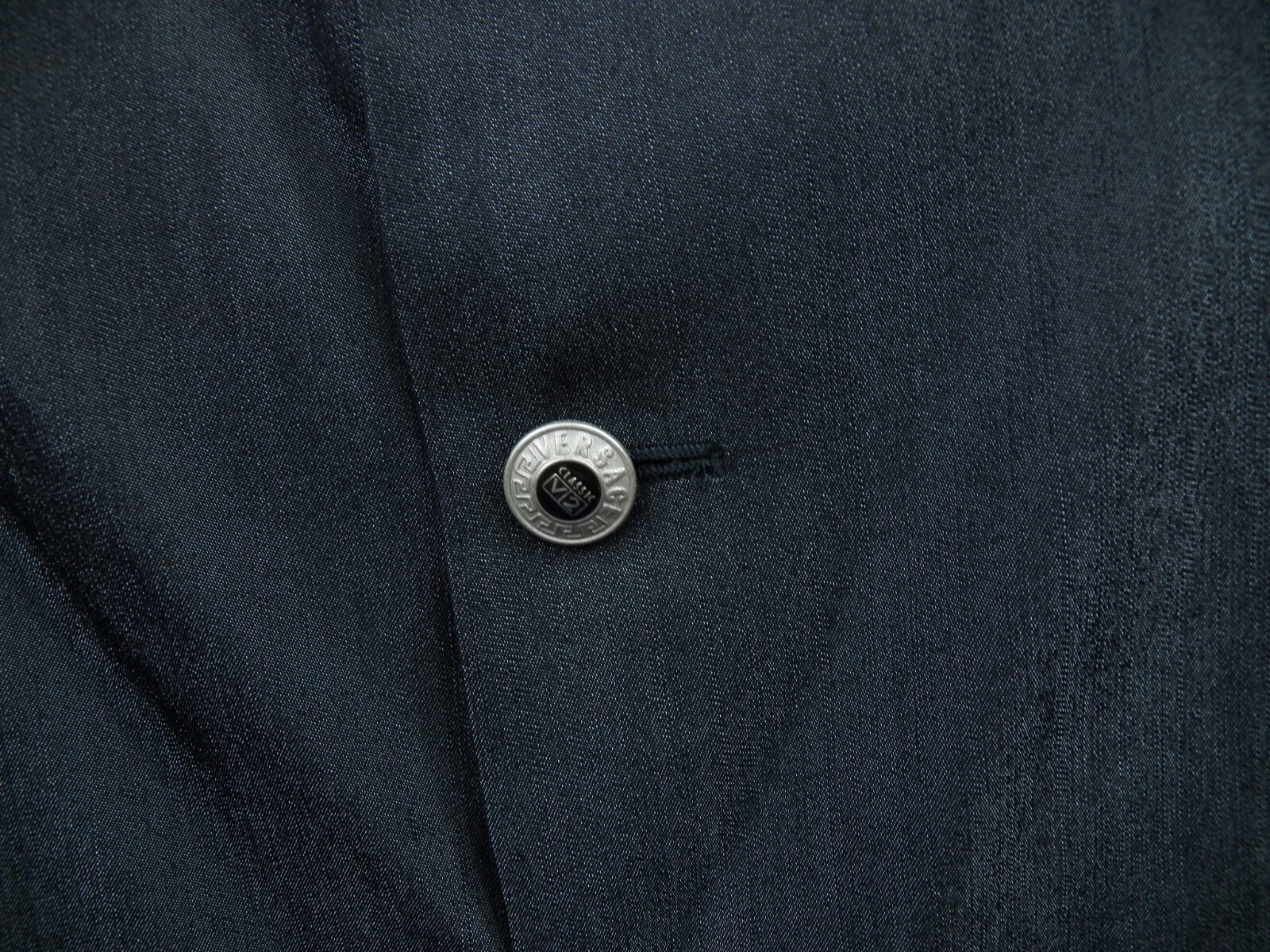 VERSACE CLASSIC V2 MENS 54 44 L BLAZER JACKET CHARCOAL METALLIC 72percent WOOL LUXURY image 6