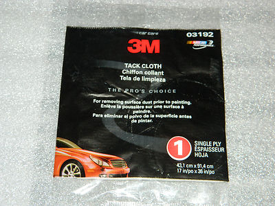 NEW 3M 03192 SINGLE PLY ALL PURPOSE TACK CLOTH 17''x36'' CHOICE 1, 2, 3, 5, 6, 10