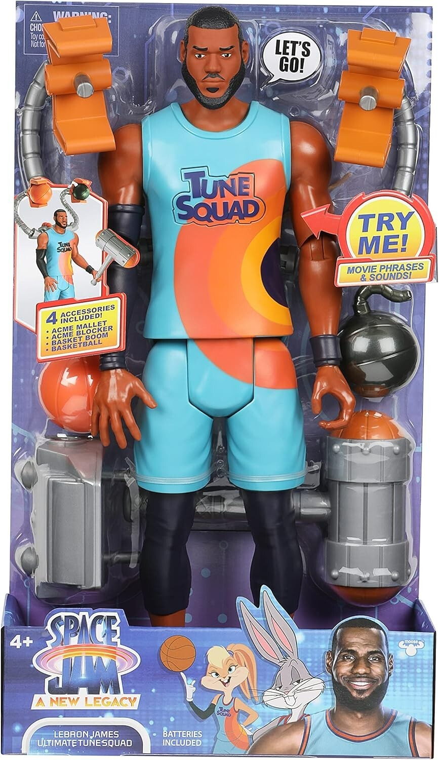 Moose Toys Space Jam Lebron James 12-inch Tune Squad Action Figure
