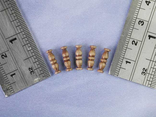 Walnut Double Pillar 12mm Model Boat Fittings Dioramas and Craft Projects