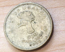 1998 Uganda 500 Shillings Crowned Crane